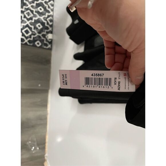 R & M Richards Black Sheer Jacket Plus Size 22W NWT - Picture 6 of 7